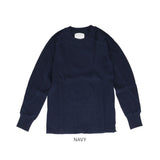 サーマル ロンt メンズ 通販 ロングTシャツ 長袖tシャツ 長袖 tシャツ クルーネック カットソー トップス HOUSTON ヒューストン 綿100% コットン レディース 春 秋冬 無地 ワッフル