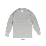 サーマル ロンt メンズ 通販 ロングTシャツ 長袖tシャツ 長袖 tシャツ クルーネック カットソー トップス HOUSTON ヒューストン 綿100% コットン レディース 春 秋冬 無地 ワッフル