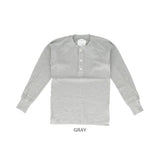 サーマル ヘンリーネック 通販 ロングTシャツ メンズ 長袖tシャツ 長袖 tシャツ カットソー HOUSTON ヒューストン トップス ワッフル 綿 コットン レディース 春 秋冬 無地 リブ アメカジ