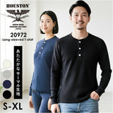 サーマル ヘンリーネック 通販 ロングTシャツ メンズ 長袖tシャツ 長袖 tシャツ カットソー HOUSTON ヒューストン トップス ワッフル 綿 コットン レディース 春 秋冬 無地 リブ アメカジ