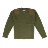 メンズ ニット セーター 通販 ミリタリーセーター コマンドセーター HOUSTON ヒューストン クルーネック ミリタリー トップス 長袖 秋 冬 当て布 ウール アクリル 秋冬 ギフト 贈り物