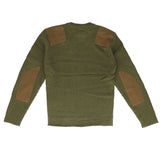 メンズ ニット セーター 通販 ミリタリーセーター コマンドセーター HOUSTON ヒューストン クルーネック ミリタリー トップス 長袖 秋 冬 当て布 ウール アクリル 秋冬 ギフト 贈り物