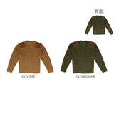 メンズ ニット セーター 通販 ミリタリーセーター コマンドセーター HOUSTON ヒューストン クルーネック ミリタリー トップス 長袖 秋 冬 当て布 ウール アクリル 秋冬 ギフト 贈り物