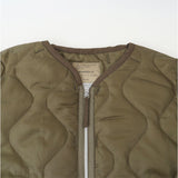 HOUSTON M-51 通販 キルティングコート キルティングジャケット キルティング ブルゾン アウター キルト ヒューストン ジャケット コート 秋冬 メンズ レディース 防寒 中綿 ノーカラー