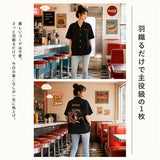 ヒューストン シャツ 通販 HOUSTON スーベニアシャツ 半袖シャツ 半袖 ミリタリーシャツ 襟シャツ アメカジ ミリタリー ワークシャツ 衿付き 襟付き レディースシャツ 作業服 羽織り