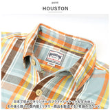 ヒューストン シャツ 40957 通販 HOUSTON ネルシャツ フランネルシャツ チェックビエラシャツ ワークシャツ 長袖シャツ メンズ おしゃれ 襟付き メンズシャツ チェック かっこいい