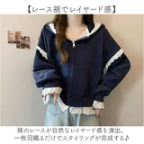 パーカー レディース 通販 トレーナー スウェット スエット ジップアップパーカー 重ね着風 フード あたたかい ゆったり フード付き ジップアップ ポケット 無地 シンプル アウター
