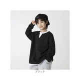 ワッフル tシャツ キッズ 通販 長袖シャツ ワッフルＴシャツ カジュアルシャツ トップス シンプル カジュアル 重ね着デザイン 子供服 子供用 軽量 軽い 子供 こども 子ども おしゃれ