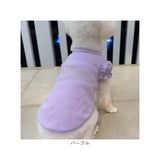 犬服春夏用 通販 ドッグウエア キャットウェア パフスリーブ ラインストーン プリンセス フリル袖 キラキラ 小型犬服 中型犬服 女の子犬服 トイプードル ミニチュアダックス ポメラニアン