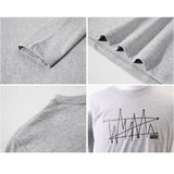 ロングtシャツ 通販 ロンt 長袖tシャツ メンズtシャツ カットソー クルーネック カジュアル 秋物トップス スリムフィット アメカジ風 インナーシャツ プリント入り 丸首カットソー