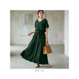 マキシワンピース レディース 通販 マキシ丈 マキシ丈ワンピース 半袖 フレンチスリーブ マキシワンピ マキシ丈ワンピ ロングシャツワンピ ワンピース ワンピ ロングワンピース