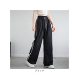 トラックパンツ レディース 通販 サイドライントラックパンツ ラインパンツ サイドラインパンツ ワイドパンツ シャカシャカパンツ ダンスパンツ 長ズボン レディースパンツ ボトムス