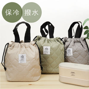 ランチバッグ 保冷 通販 保冷ランチバッグ 保冷バッグ ランチ巾着 弁当箱入れ 持ち手つき キルト巾着バッグ コンパクト シンプル かわいい おしゃれ 通勤 通学 保冷アルミシート