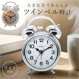 目覚まし時計 通販 置時計 時計 ベル音 アラーム 小さい 小さめ ステップ秒針 置き時計 ライト機能 電池式 ミニツインベル シンプル コンパクト 大音量 可愛い Formia フォルミア ミニ