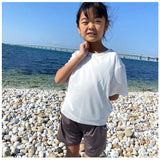 ラッシュガード キッズ 上下セット 通販 半袖 おしゃれ プルオーバー 無地 シンプル ショートパンツ 子供 子ども 紫外線対策 uvカット 水陸両用 水着 羽織 HW8263 マリンスポーツ