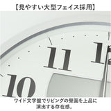 掛け時計 温度 湿度 通販 壁掛け時計 時計 壁掛け 日付 温度湿度計 電波時計 カレンダー表示 温度表示 湿度表示 ステップ秒針 夜間秒針停止 hwc-001 Formia フォルミア 見やすい