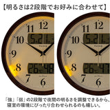 電波掛時計 温度 湿度 通販 掛け時計 壁掛け時計 アナログ時計 ライト 壁掛け カレンダー 夜間秒針停止 日付 温度湿度計 電波掛け時計 シンプル 寝室 夜間 光る hwc016 Formia フォルミア