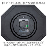 掛け時計 掛時計 通販 八角形 アナログ時計 壁掛け 時計 連続秒針掛時計 スイープ秒針 シンプル 見やすい インテリア 寝室 オフィス hwc019 Formia フォルミア 静音 おしゃれ 新生活