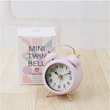 クレファー 目覚まし時計 ツインベル アラームクロック ミニ IAC-5668 通販 目覚まし 時計 アラーム クロック 置き時計 置時計 小さめ 小さい ミニツインベル プラスデコ PLUS DECO