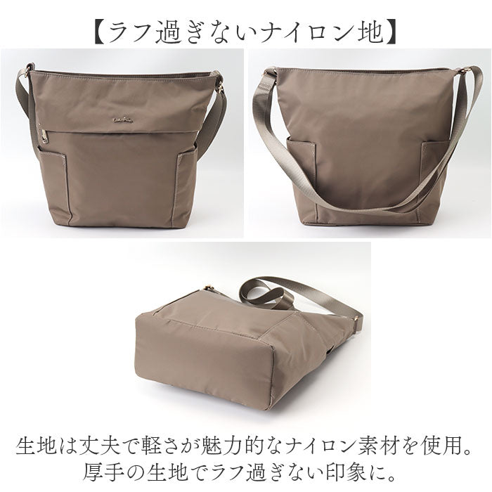 LAURA ASHLEY ローラアシュレイ 縦型 ショルダーバッグ ILNL-03 通販 ショルダーバック ショルダー 肩掛け 斜めかけ 縦型ショルダー 軽い 軽量 はっ水 撥水 ナイロン ポケット たくさん