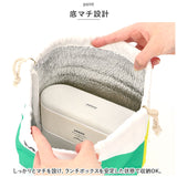 ランチバッグ 巾着 通販 ランチ巾着 ランチバック お弁当入れ ポーチ ランチグッズ LUNCH POUCH アルミ蒸着シート 紐 使いやすい INSULATED インスレーテッド ピクニック キャンプ 通勤