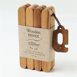 トリベット 鍋敷き 木製 通販 鍋しき なべしき ポットマット trivet なべ敷き チーク材 ウッド 木 コンパクト 折りたたみ 折り畳み 収納 持ち運び ナチュラル ギフト 贈り物 シンプル