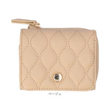 キルト 三つ折り 財布 通販 三つ折り財布 折り財布 折財布 コンパクト財布 キルト財布 サイフ さいふ ウォレット コンパクト 合皮 合成皮革 シンプル かわいい 可愛い おしゃれ