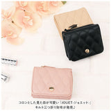 キルト 三つ折り 財布 通販 三つ折り財布 折り財布 折財布 コンパクト財布 キルト財布 サイフ さいふ ウォレット コンパクト 合皮 合成皮革 シンプル かわいい 可愛い おしゃれ