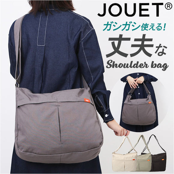 Jouet ジョエット ショルダーバッグ 大容量 J6971 通販 ショルダーバック ショルダー 肩掛け 斜めかけ ななめ掛け 大きい 大きめ ツインポケット ポケット 出し入れしやすい ファスナー