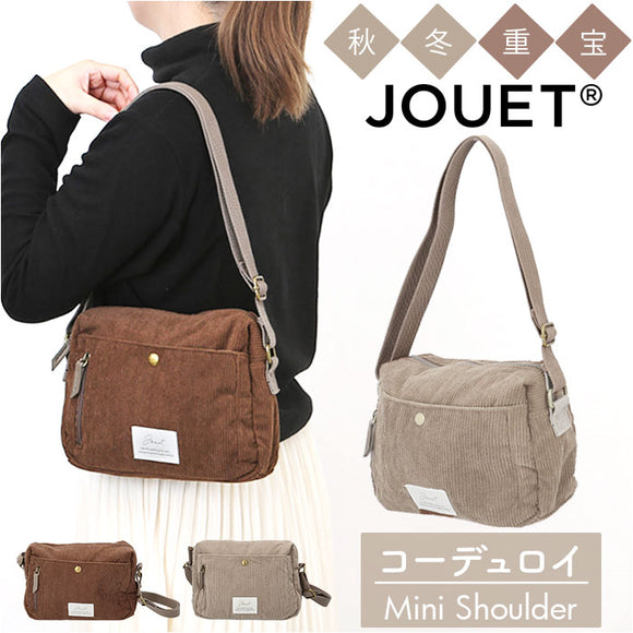 Jouet ジョエット ショルダーバッグ ミニ J7151 通販 ミニショルダー ショルダーバック ショルダー 肩掛け 斜めかけ ななめ掛け コーデュロイ ポケット コンパクト シンプル カジュアル