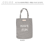 トートバッグ レディース 大きめ 通販 JOUET ジョエット チェック地トート ロゴ入り バッグ カバン コットン 綿 手提げ ショッピングバッグ シンプル カジュアル 無地 女性 おしゃれ