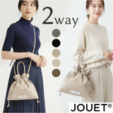 jouet ジョエット ショルダーバッグ J7393 通販 合皮巾着ショルダー 巾着バッグ ショルダー 2way 手提げ レディース シンプル おしゃれ かわいい 巾着バック 小さめ 斜めがけ 肩掛け 大人