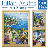 アートフレーム 通販 日本 壁掛けアート 絵画 壁飾り W54x H69cm アートポスター 風景画 おしゃれ かわいい 玄関 リビング 寝室 新生活 結婚祝い 額入り 飾る 開店祝い インテリア モダン