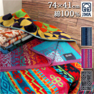 JMA タオル 通販 JMAタオル フェイスタオル おしゃれ お洒落 厚手 中厚 ブランド 綿100% コットン 40×75cm ハンドタオル 手拭きタオル インテリア 来客用 カラフル ネイティブ柄