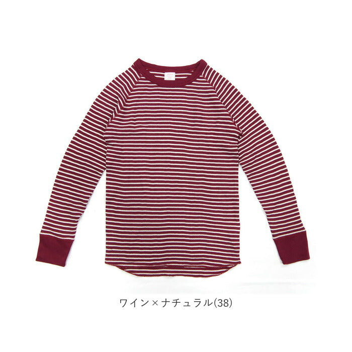 JEMORGAN サーマル 通販 ワッフル ロンT パックTシャツ JB068-59H ジェーイーモーガン レディース ワッフル 生地 ボーダー シンプル 長袖 tシャツ シンプル ワッフル生地 アメカジ