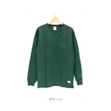 長袖 tシャツ メンズ 綿100 通販 JEMORGAN JC001-129 ジェーイーモーガン ロンT 長袖tシャツ 無地 シンプル ポケット付き クルーネック メンズ ヘビーウェイト オシャレ アメカジ