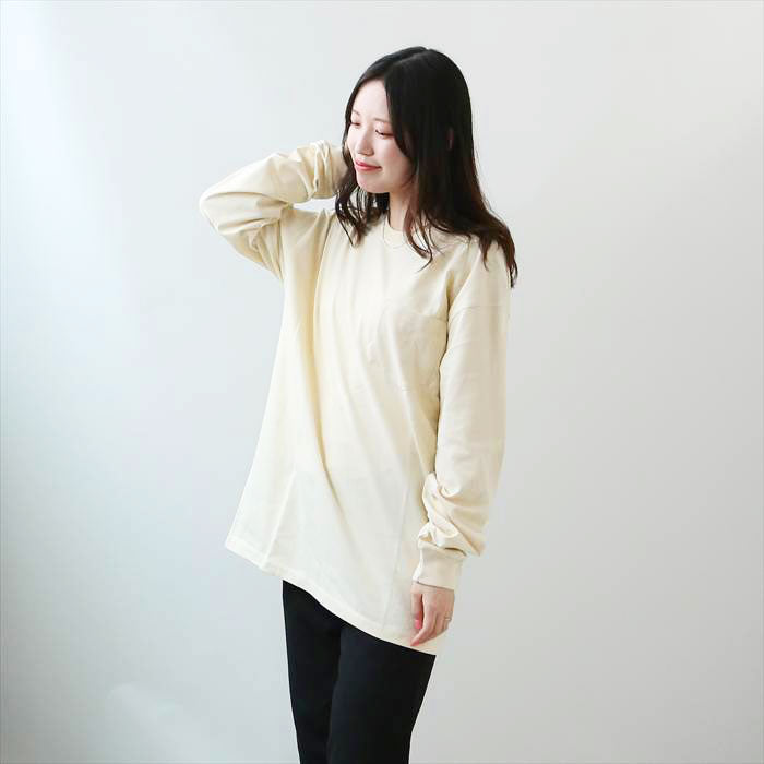 長袖 tシャツ メンズ 綿100 通販 JEMORGAN JC001-129 ジェーイーモーガン ロンT 長袖tシャツ 無地 シンプル ポケット付き クルーネック メンズ ヘビーウェイト オシャレ アメカジ
