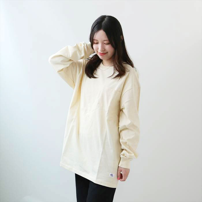 長袖 tシャツ メンズ 綿100 通販 JEMORGAN JC001-129 ジェーイーモーガン ロンT 長袖tシャツ 無地 シンプル ポケット付き クルーネック メンズ ヘビーウェイト オシャレ アメカジ