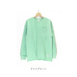 長袖 tシャツ メンズ 綿100 通販 JEMORGAN JC002-129 ジェーイーモーガン ロンT 長袖tシャツ 無地 シンプル ポケット付き クルーネック メンズ ピグメントダイ オシャレ アメカジ