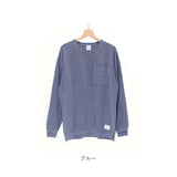 長袖 tシャツ メンズ 綿100 通販 JEMORGAN JC002-129 ジェーイーモーガン ロンT 長袖tシャツ 無地 シンプル ポケット付き クルーネック メンズ ピグメントダイ オシャレ アメカジ