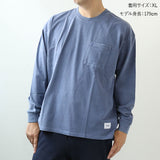 長袖 tシャツ メンズ 綿100 通販 JEMORGAN JC002-129 ジェーイーモーガン ロンT 長袖tシャツ 無地 シンプル ポケット付き クルーネック メンズ ピグメントダイ オシャレ アメカジ