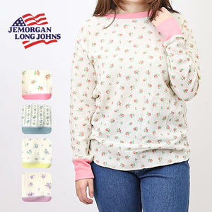 JEMORGAN サーマル レディース 通販 ジェーイーモーガン JE031-59S クレリック クルーネック ワッフル ロンT Tシャツ 長袖Tシャツ カットソー 長袖 トップス ワッフル生地 パック入り