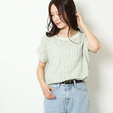 レディース ノースリーブ tシャツ 通販 JEMORGAN ジェーイーモーガン ノースリーブtシャツ 袖なし ノースリーブカットソー 花柄 ワッフル素材 オシャレ お洒落 かわいい インナー