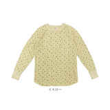 ロングtシャツ レディース 長袖 通販 JEMORGAN ジェーイーモーガン 長袖Tシャツ 花柄 ワッフル素材 カットソー トップス オシャレ お洒落 かわいい リラックスウェア カジュアル