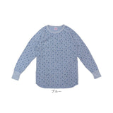 ロングtシャツ レディース 長袖 通販 JEMORGAN ジェーイーモーガン 長袖Tシャツ 花柄 ワッフル素材 カットソー トップス オシャレ お洒落 かわいい リラックスウェア カジュアル