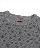 ロングtシャツ レディース 長袖 通販 JEMORGAN ジェーイーモーガン 長袖Tシャツ 花柄 ワッフル素材 カットソー トップス オシャレ お洒落 かわいい リラックスウェア カジュアル