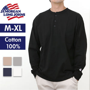 JEMORGAN ヘンリー JE111-52S ジェーイーモーガン 通販 長袖Tシャツ ロンT カットソー Tシャツ ロングスリーブTシャツ トップス メンズ 天竺 ヘンリーネック 秋冬 春秋 レディース