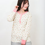 JEMORGAN サーマル レディース 通販 ジェーイーモーガン JE130-59S クレリック ヘンリーネック ワッフル ロンT Tシャツ 長袖Tシャツ カットソー 長袖 トップス ワッフル生地 パック入り