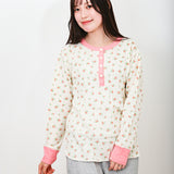JEMORGAN サーマル レディース 通販 ジェーイーモーガン JE130-59S クレリック ヘンリーネック ワッフル ロンT Tシャツ 長袖Tシャツ カットソー 長袖 トップス ワッフル生地 パック入り