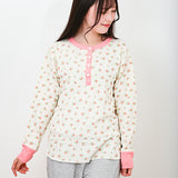 JEMORGAN サーマル レディース 通販 ジェーイーモーガン JE130-59S クレリック ヘンリーネック ワッフル ロンT Tシャツ 長袖Tシャツ カットソー 長袖 トップス ワッフル生地 パック入り